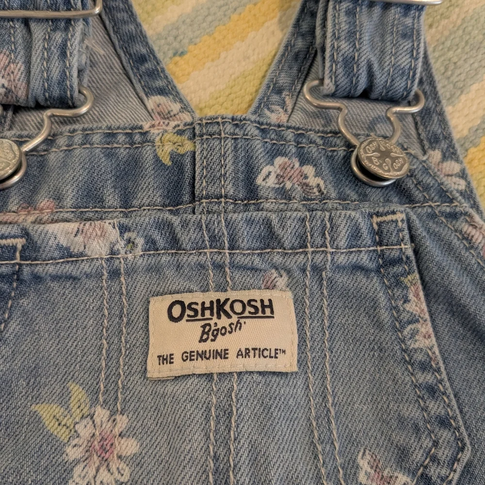 ⭐ Girl's Oshkosh Bgosh Denim / Jean Overall Dress Size 12 Months